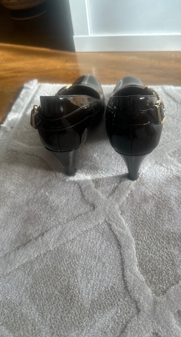 Kadın Siyah Tokalı Topuklu Ayakkabı - Görsel 3