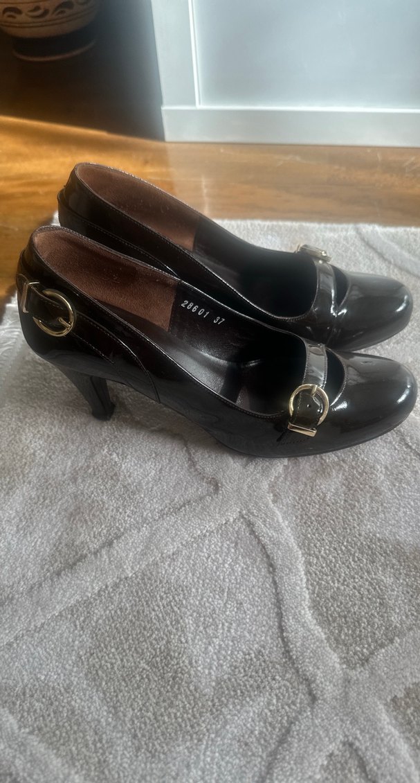 Kadın Siyah Tokalı Topuklu Ayakkabı - Görsel 2