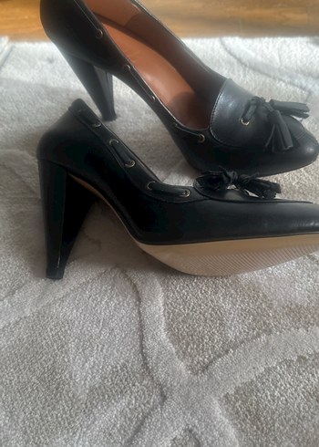 Siyah Tokalı Klasik Yüksek Topuklu Stiletto - Görsel 3