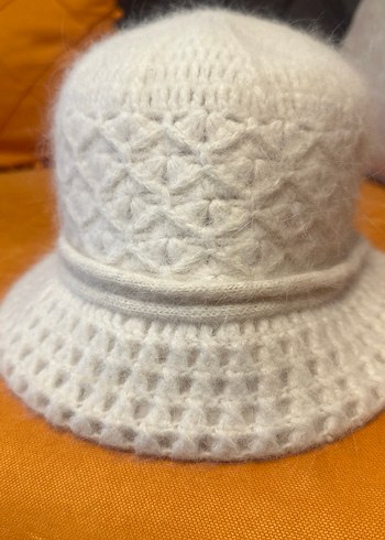 Beyaz Örgü Kadın Şapka - Görsel 2