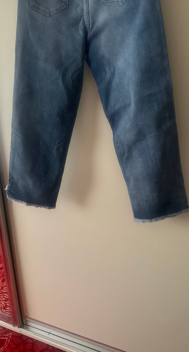 Gri Tonlu Midi Boy Kadın Denim Pantolon - Görsel 5