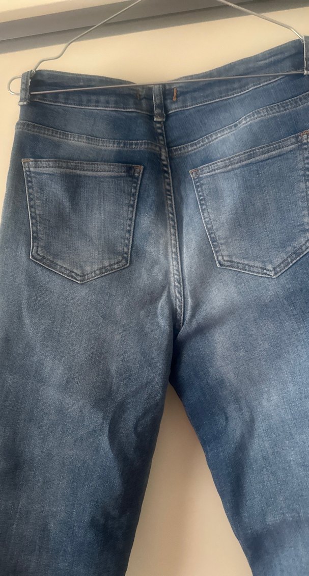 Gri Tonlu Midi Boy Kadın Denim Pantolon - Görsel 4