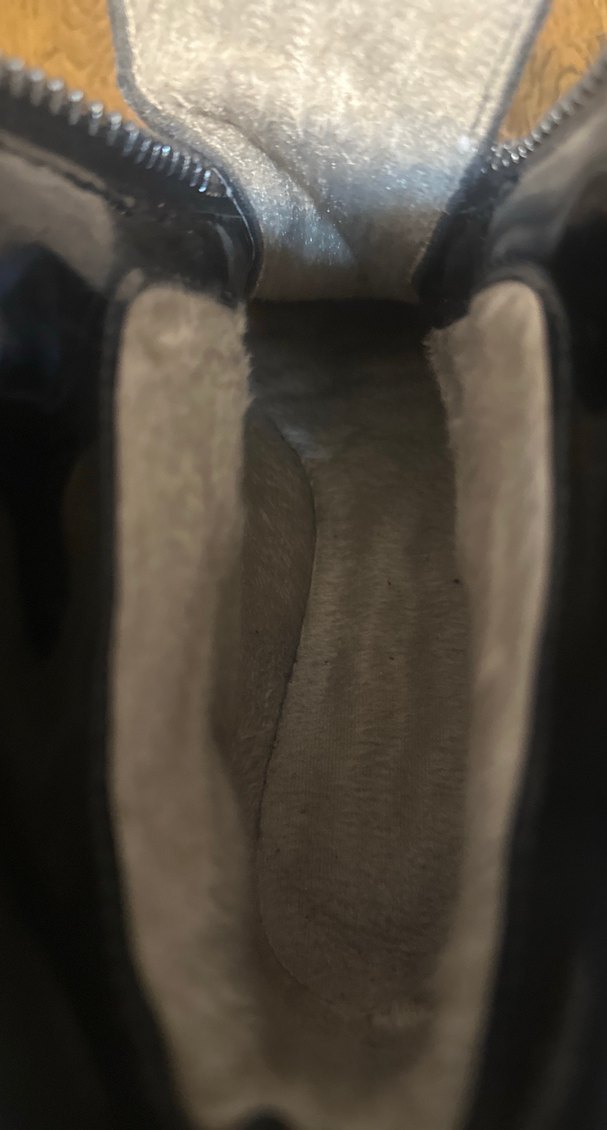 Siyah Parlak Fermuarlı Gotik Kadın Bot - Görsel 4