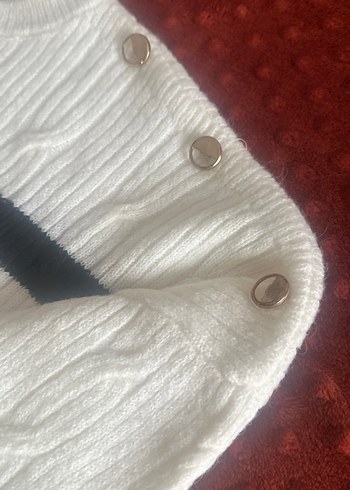 Gri Çizgili Örgü Kadın Kazak - Görsel 4