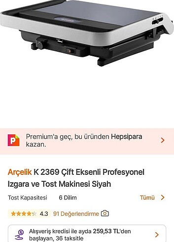 Arçelik tost Makinesi 