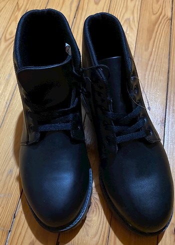 Erkek Siyah Bağcıklı Goth Bot - Görsel 5