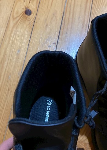 Erkek Siyah Bağcıklı Goth Bot - Görsel 4