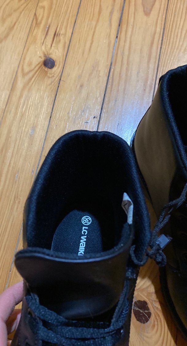 Erkek Siyah Bağcıklı Goth Bot - Görsel 4