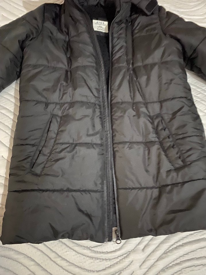 Siyah Fermuarlı çocuk Kışlık Mont - Görsel 5