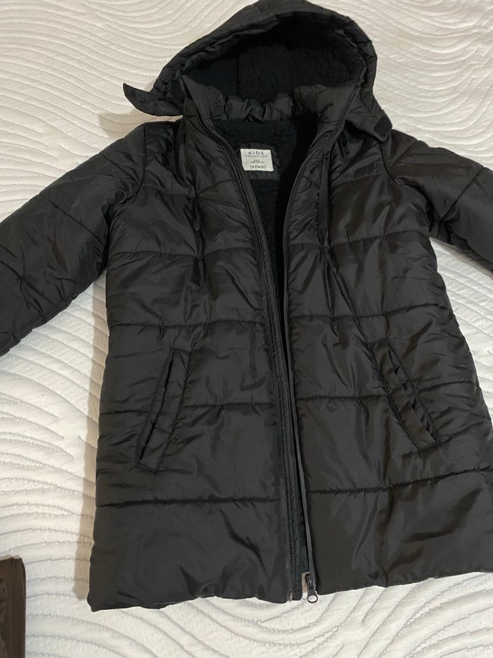 Siyah Fermuarlı çocuk Kışlık Mont - Görsel 2