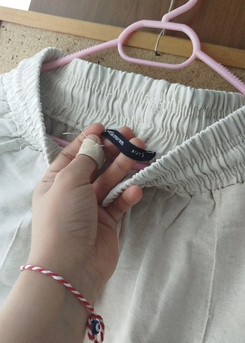 Trendyol & Milla Beyaz Rahat Kesim Keten Kadın Pantolon
