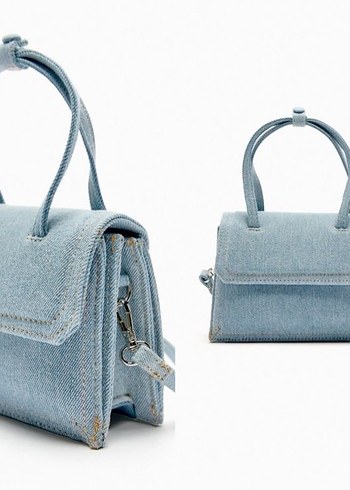 Orjinal ZARA Denim Mini City Çanta - Görsel 2