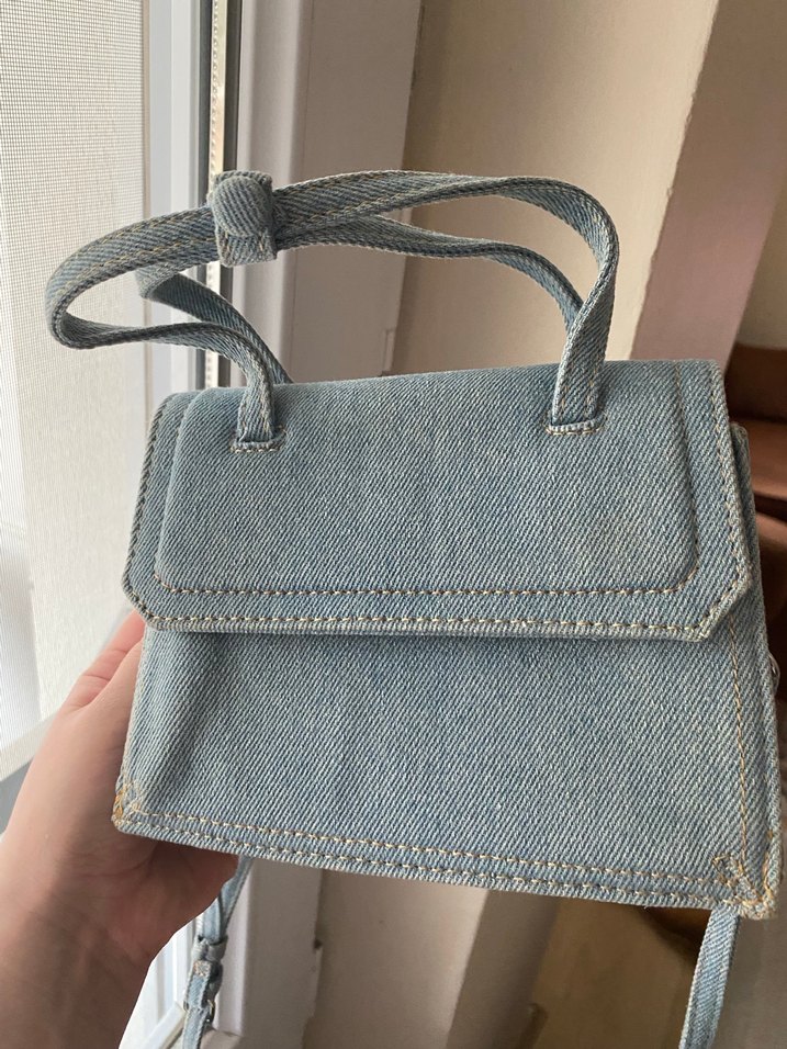 Orjinal ZARA Denim Mini City Çanta - Görsel 3