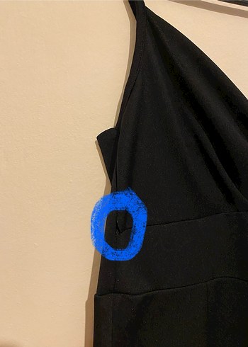 Siyah V Yaka Uzun Dalgıç Kumaş Abiye Elbise - Görsel 4