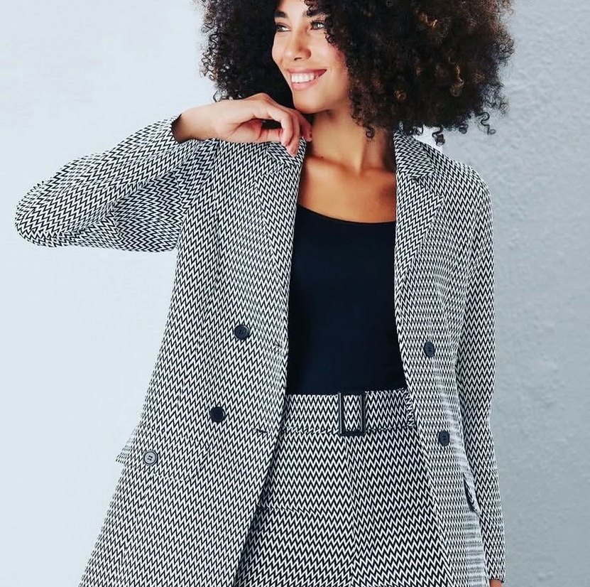 Gri Düğmeli Kadın Midi Blazer Ceket - Görsel 3