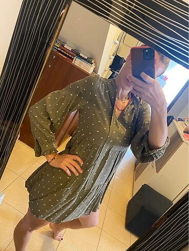 Zara Zara Oversize keten tril tril elbise