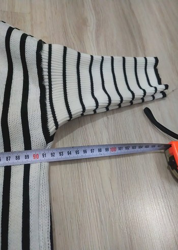 diğer Beden Kadın Siyah Zebra Desenli Kazak