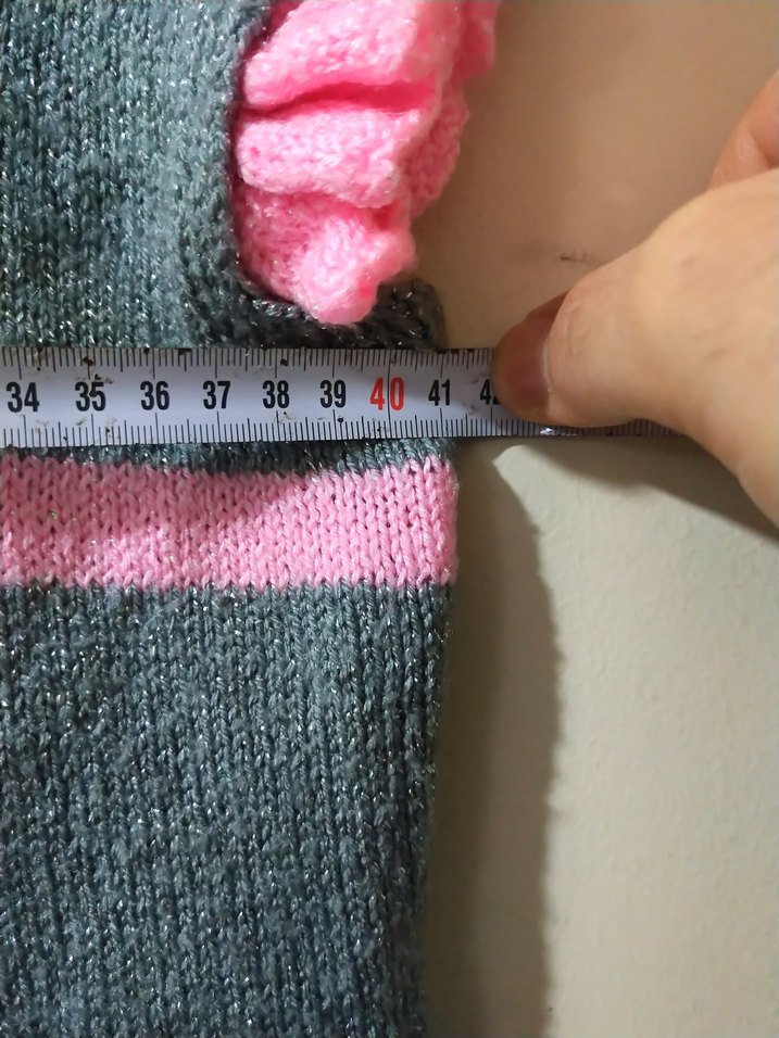 Gri Triko Kolsuz Kız Çocuk Yelek - Görsel 4