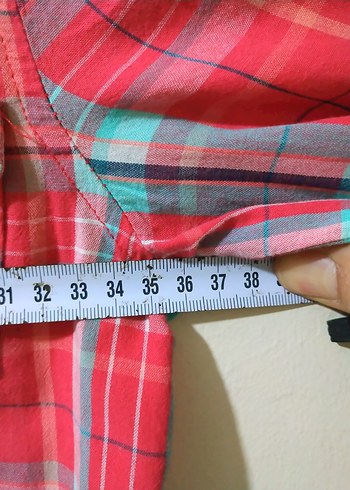 Kırmızı Kareli Uzun Kollu Gömlek - Görsel 6