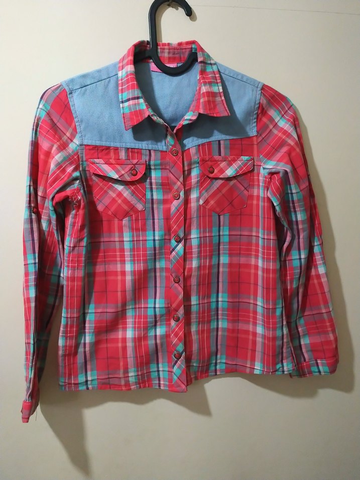 Kırmızı Kareli Uzun Kollu Gömlek - Görsel 3