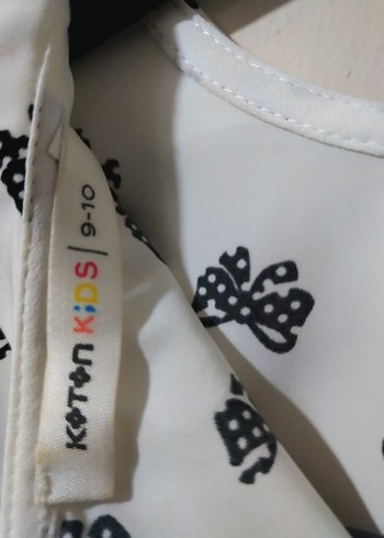 Uzun Kollu Beyaz Baskılı  Gömlek - Görsel 3