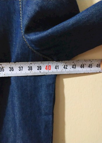 Düğmeli Mavi Denim  Gömlek - Görsel 6