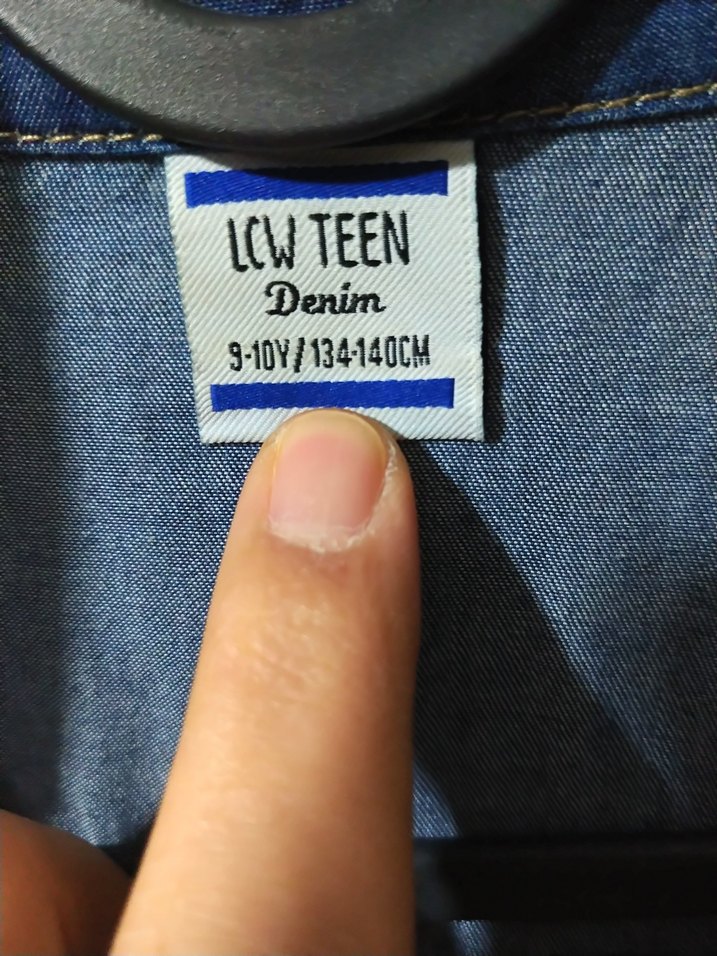 Düğmeli Mavi Denim  Gömlek - Görsel 2