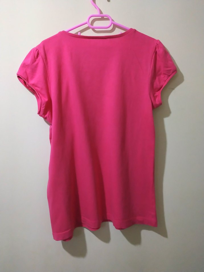 Kız Çocuk Pembe Kısa Kollu Tişört - Görsel 2