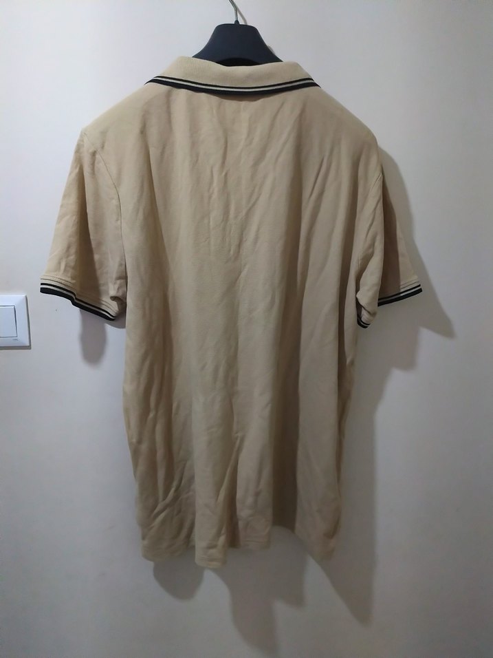 Erkek Bej Kısa Kollu Polo Tişört - Görsel 3