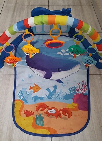 Pİyonolu Balıklı Aynalı Oyun Halısı