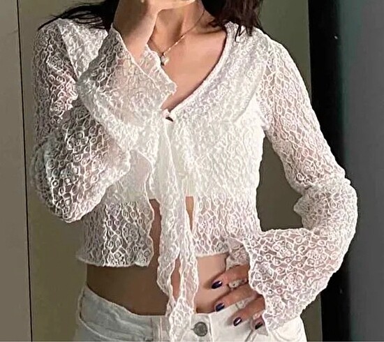 xs Beden DANTELLİ BLUZ