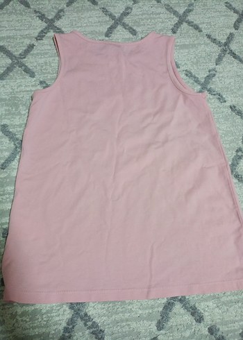 Kız Çocuk Pembe Baskılı Kolsuz Tişört - Görsel 3