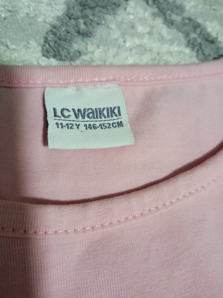 Kız Çocuk Pembe Baskılı Kolsuz Tişört - Görsel 4