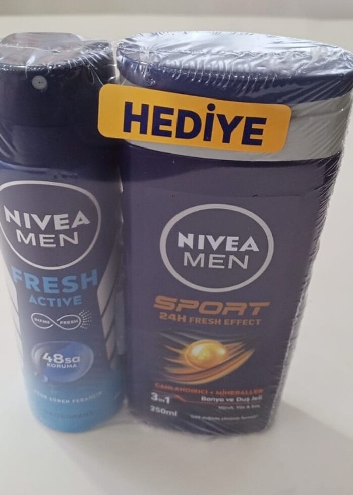 Nivea Fresh Active Erkek Deodorant Sprey 150 ml + Sport Duş Jeli - Görsel 2