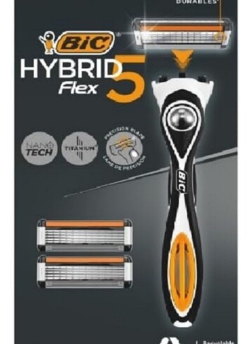 BIC Hybrid 5 Flex Erkek Tıraş Bıçağı 1 Sap ve 2 Yedek Başlık (5  - Görsel 4