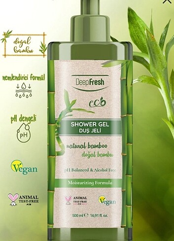 Deep Fresh Eco Serisi Doğal Bambu Duş Jeli 500 ml - Görsel 2