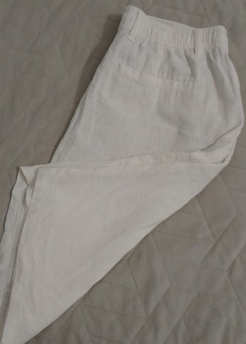 LC Waikiki Erkek Beyaz Keten Mini Şort