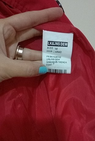 m Beden kırmızı Renk LEKE JEANS MEDIUM TRENCH KOT