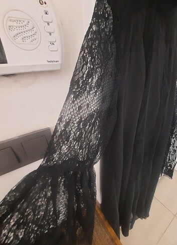 40 Beden siyah Renk Şifon elbise 