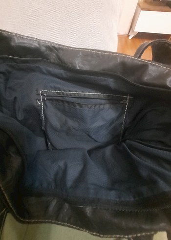 Beden siyah Renk Siyah Deri Tokalı Kadın Çanta