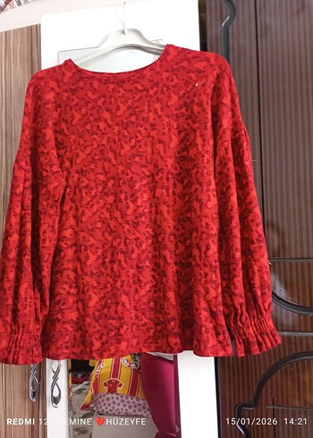 Kırmızı Bohem Kadın Triko Kazak - Görsel 2