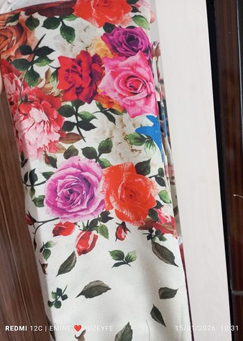 Çiçek Desenli Bohem Kadın şal - Görsel 3