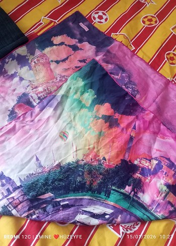 Renkli Bohem Pop Kültür Kadın Fuları - Görsel 2