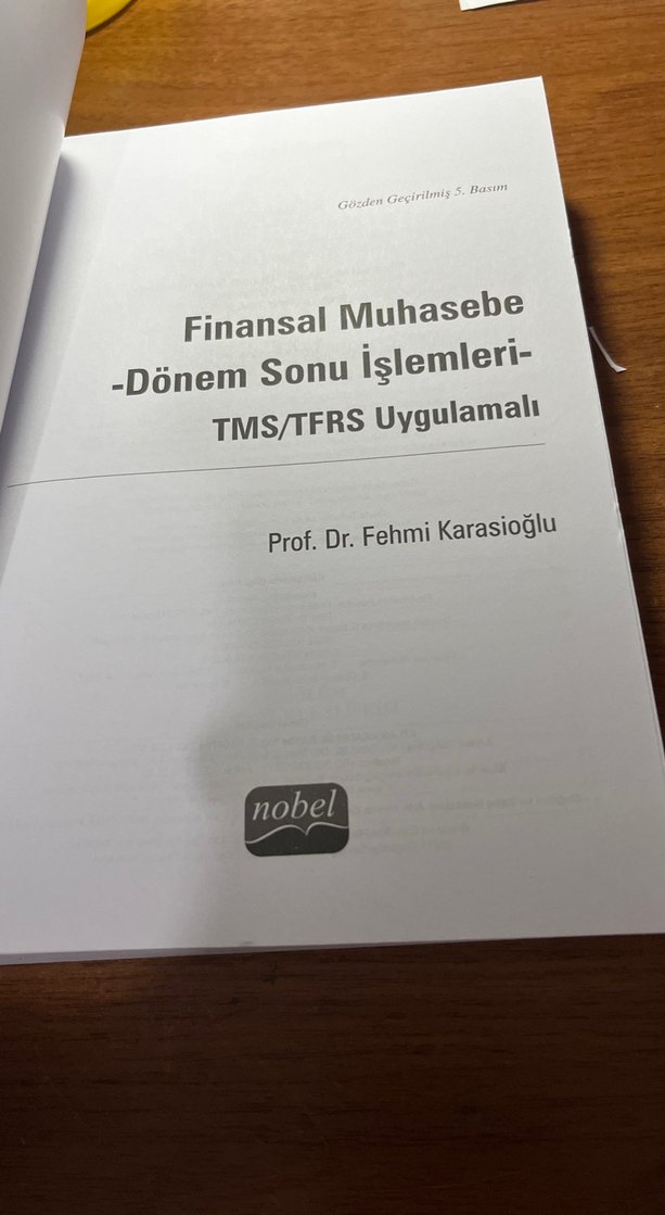 Finansal Muhasebe- Fehmi Karasioğlu - Görsel 2