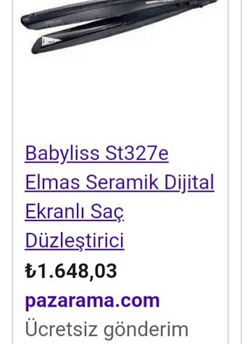  Beden Renk Saç düzleştirici, sanırım St327e model babyliss markalı 