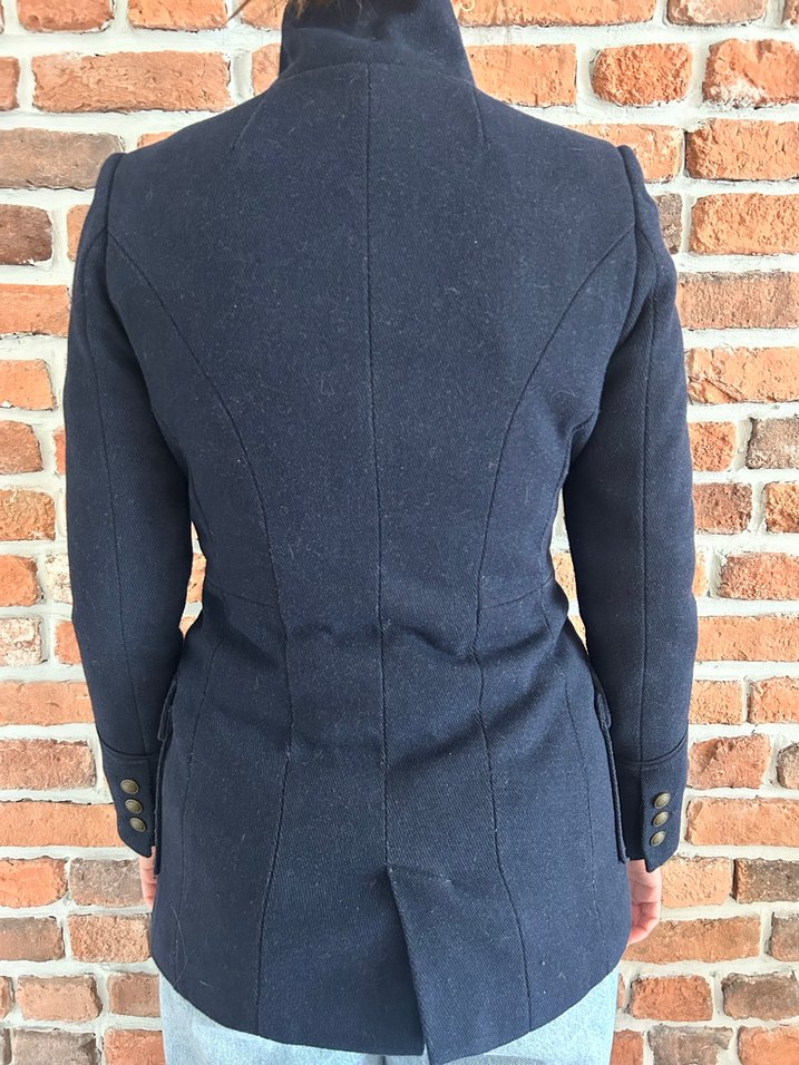 Çift Düğmeli Lacivert Kaban - Görsel 2