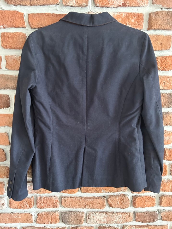 Düğmeli Koyu Mavi Kadın Blazer Ceket - Görsel 2