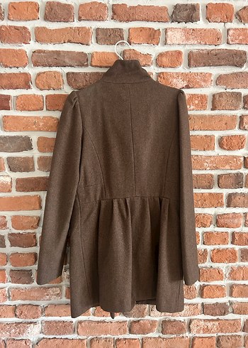 Kahverengi Çift Düğmeli Kaban - Görsel 4