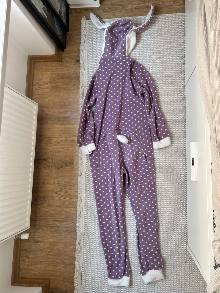 Mor Puantiyeli Tulum Pijama - Görsel 2