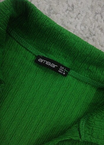 l Beden yeşil Renk Yeşil büzgülü bluz